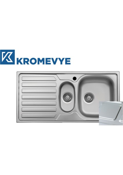 Classıc EC-336-D Sol Desenli 50X100 Paslanmaz Çelik Mutfak Evyesi