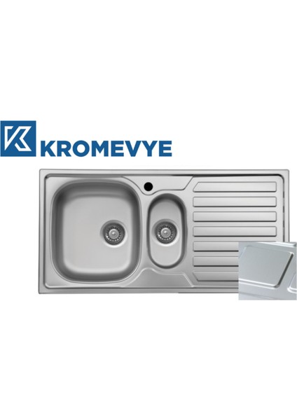 Classıc EC-336-D Sağ 50X100 Desenli Paslanmaz Çelik Mutfak Evyesi