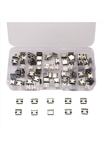 100PCS/LOT 10MODEL Type-C Type-C USB Şarj Dock Connectors Mix 6pin ve 16PIN Telefon ve Dijital Ürün Onarım Kitleri Için Kullanım (Yurt Dışından) fırsatları