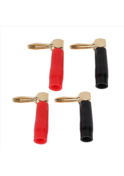 [4 Paket] Hi-End Bakır Dik Açı / 90 Derece Vidalı Tip Muz Fişi / Hoparlör Kablo Konnektörü [muz De L] (Yurt Dışından) modelleri