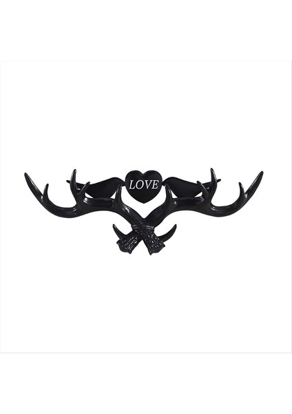 Geyik Kancasını Seviyorum, Çantalar ve Anahtarları Asmak Için Kıyafet Kancaları, Dekoratif Kancaları Yumruklamadan, Siyah (Yurt Dışından)