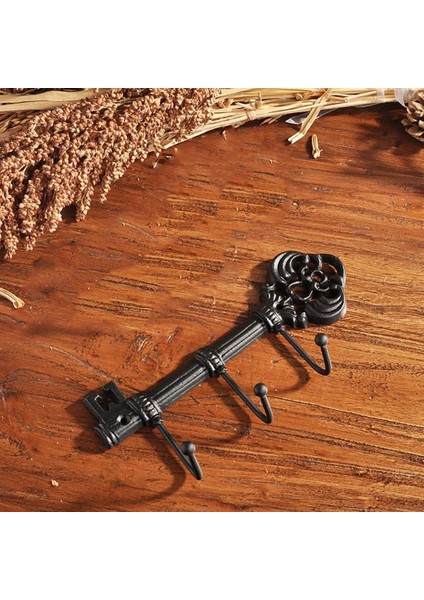 Vintage Anahtar Tutucu Üç Kanca Duvara Montajlı Siyah Demir Kıyafetler Askı Duvar Kat Raf Cüzdanları Ev Için Askılı (Yurt Dışından) fırsatları