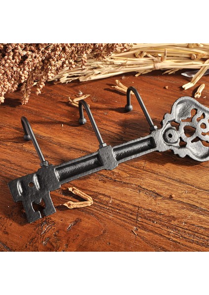 Vintage Anahtar Tutucu Üç Kanca Duvara Montajlı Siyah Demir Kıyafetler Askı Duvar Kat Raf Cüzdanları Ev Için Askılı (Yurt Dışından) indirimleri