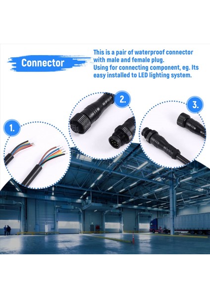 8 Pin M/f Fiş Su Geçirmez Konektör Kablosu Siyah (Yurt Dışından) fırsatları