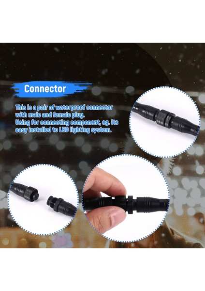 8 Pin M/f Fiş Su Geçirmez Konektör Kablosu Siyah (Yurt Dışından) indirimleri