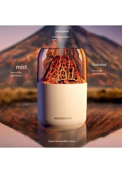 Nemlendirici Serin Alev Lambası Mini Sessiz Masaüstü Ortam Lambası Nemerapi Makinesi Beyaz (Yurt Dışından) fırsatları