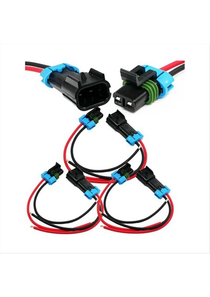 3 Pack Metri-Pack 2 Pimli 30 Amp, 280 Serisi Konektörler Çok Function (Erkek Ila Kadın Pigtail 12GA) (Yurt Dışından)