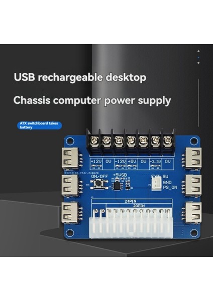 20 Pim 24 Pim Atx Güç Adaptör Kartı Güç Alma Kart Güç Modülü USB Şarj Masaüstü Şasi Güç Kaynağı 5V (Yurt Dışından) indirimleri