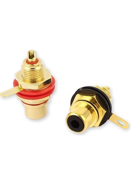 4paır/8 Pcs Altın Kaplama Rca Jack Konnektör Paneli Montaj Şasi Ses Soketi Fişli Bulkhe Somun Lehim Kupası (Yurt Dışından) modelleri