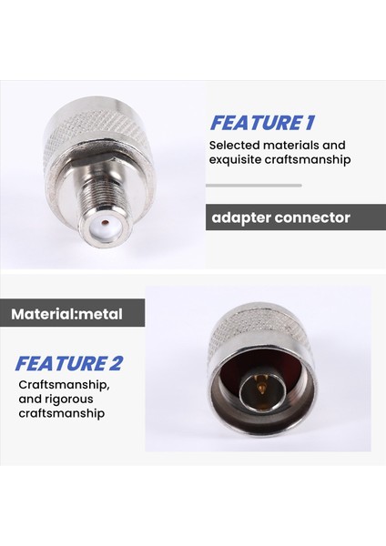 2pcs N Tip Erkek Fişinden F Kişilik Anten, Gümüş Için Kadın Rf Koaksiyel Adaptör Konnektörü (Yurt Dışından) fırsatları