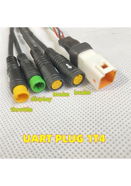 Bafang M400 G330 G510 M620 Tork Motor 1t4 Montaj Kablosu Fren Ekranı Gaz Kesme Konnektörü (Uart) (Yurt Dışından) indirimleri