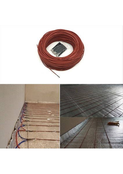12K Isı 50M 12K 33ω/m Karbon Fiber Isıtma Kablosu 3mm Zemin Isınma Tel Sıcaklık Silikon Isıtma Kablosu (Yurt Dışından)