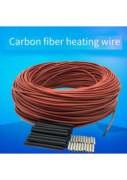 12K Isı 50M 12K 33ω/m Karbon Fiber Isıtma Kablosu 3mm Zemin Isınma Tel Sıcaklık Silikon Isıtma Kablosu (Yurt Dışından) fırsatları