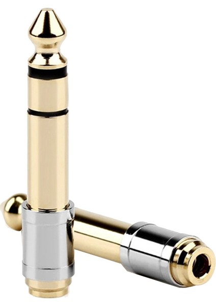 3pc 6.35MM Ila 3.5mm Dönüştürücüler 1/4inch Erkek 1/8inç Kadın 6.35 Ila 3,5 Jack Kulaklık Ses Adaptör Mikrofon Konnektörü (Yurt Dışından) fiyatları