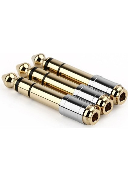 3pc 6.35MM Ila 3.5mm Dönüştürücüler 1/4inch Erkek 1/8inç Kadın 6.35 Ila 3,5 Jack Kulaklık Ses Adaptör Mikrofon Konnektörü (Yurt Dışından) modelleri