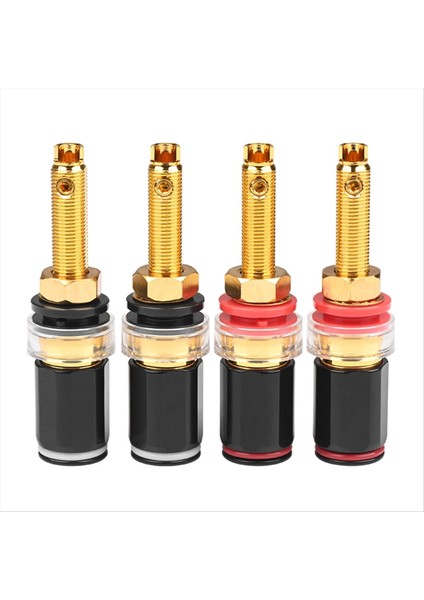 4pcs Hıfı Hoparlör Terminal Bağlama Postu Pure Bakır Altın Kaplama Amplifikatör Konektörü Dişi Muz Jack Fişi (Yurt Dışından)