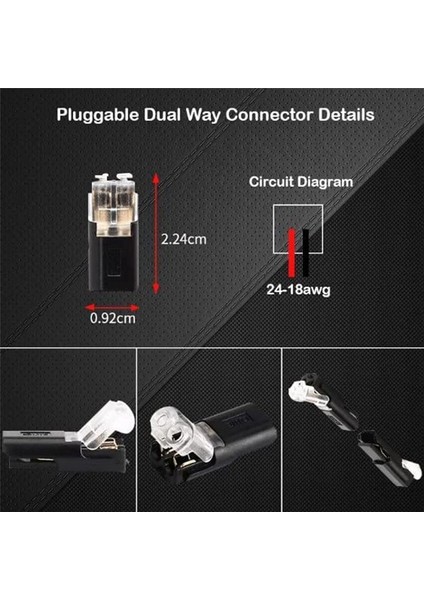 20PCS Kilitli Toka, Takılabilir Konektörler 2 Pin 2 Yolu Evrensel Kompakt Tel Terminal (Yurt Dışından) fırsatları