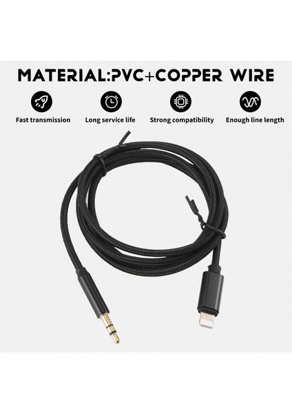 Iphone Ses Kablosu Için Araba Aux Kablosu Aux Kablosu, iPhone 13 Pro-8 Artı Araba Stereoları Için 3.5mm Premium Sese (Yurt Dışından) indirimleri