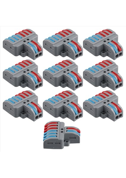 10 Pcs Terminal Bağlantısı Kelepçe Seti, Tel Konektör, Hızlı Kompakt Kablo Konektörü NC-623 Gri (Yurt Dışından) modelleri