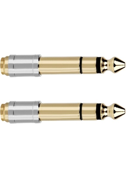 2pcs 6.35MM Ila 3.5mm Dönüştürücüler 1/4 Inç Erkek 1/8 Inç Dişi 6.35 Ila 3,5 Jak Kulaklık Ses Adaptör Konnektör Fişi (Yurt Dışından) fırsatları