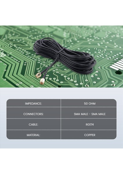 10M Sma Erkek-Sma Erkek M-M Konektör Rf Koaksiyel Pigtail RG174 Uzatma Kablosu Altın (Yurt Dışından) fiyatları