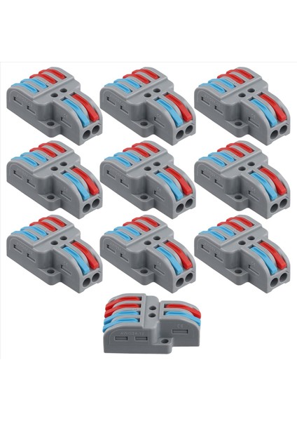 10 Pcs Terminal Bağlantısı Kelepçe Seti, Tel Konektör, Hızlı Kompakt Kablo Konektörü NC-422 Gri (Yurt Dışından) modelleri