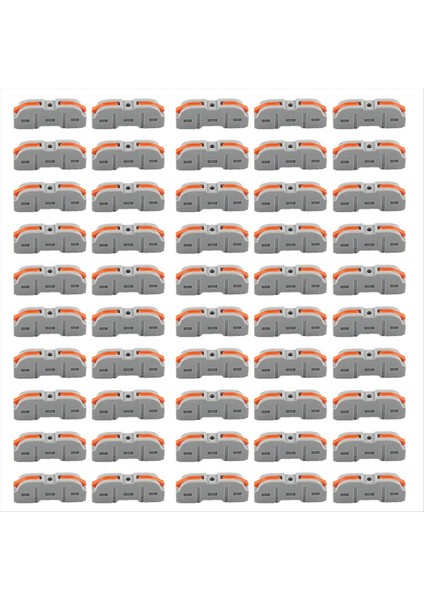 50 Adet Hızlı Tel Kablo Konnektörü Ekleme Multipleks Tel Konektör, Hızlı Kompakt Kablo Konektörü Gri (Yurt Dışından)