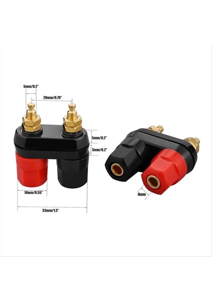 20PCS Muz Fiş Jakı Dişi Soket Bağlama Post Çift 4mm Muz Fiş Hoparlör Amplifikatör Terminali Için Konektör (Yurt Dışından) fırsatları