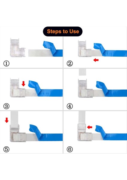 LED Işık Şerit Konnektörü Sağ Açılı Konektör Koçanı Rgb Işık Şeridi 90 Derece L Şeker 10MM (Yurt Dışından) indirimleri