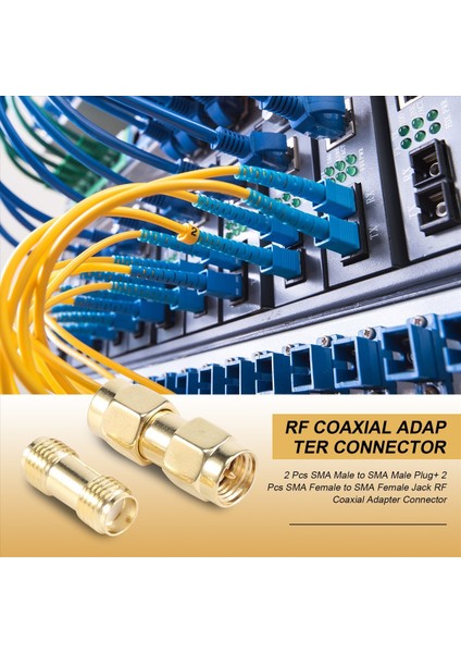 2 Pcs Sma Erkek To Sma Erkek Fiş+ 2 Pcs Sma Dişi To Sma Dişi Jack Rf Koaksiyel Adaptör Konnektörü (Yurt Dışından) indirimleri