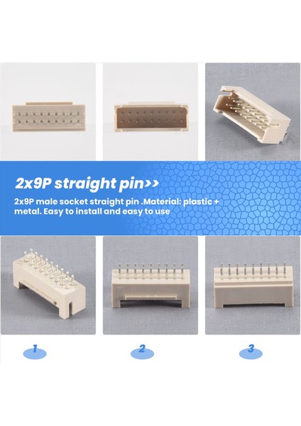 50PCS Madenci Konnektörü 2X9P Erkek Soket Düz Pim Çift Sıra Tokası Asic Madenci Antminer S9 S9J S9K L3+ Z9MINI Z11 (Yurt Dışından) fırsatları