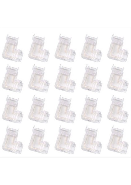 LED Işık Şerit Konnektörü Sağ Açılı Konektör Koçanı Rgb Işık Şeridi 90 Derece L Şeker 8mm (Yurt Dışından)