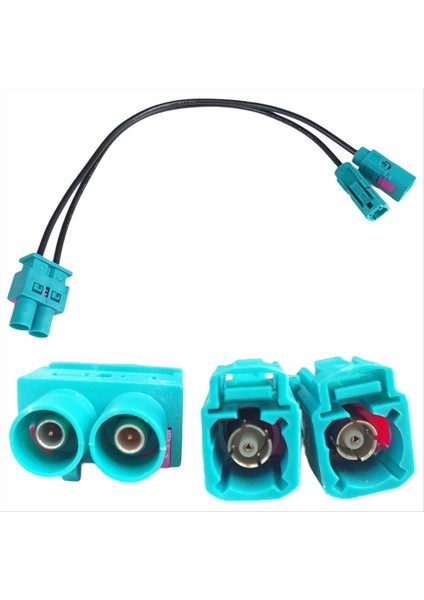 Anten Adaptör Kablosu Çift Fakra Fiş Soket Konektör Dönüştürücü Audi Vw Radyo Oynatıcı Kafa Ünitesi (Yurt Dışından) fiyatları