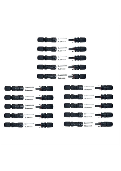 15 Çift Güneş Erkek Dişi Konnektörü 30A 1500V Pv IP67 Fotovoltaik Bağlantı Fişi Su Geçirmez (Yurt Dışından)