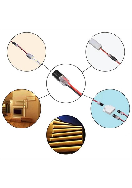 20PCS Çift Telli Eklenti Konnektörü, Pluggable 2 Pin 2 Yollu LED Tel Konektörler, Kilitli Toka Hızlı Tel Konektörleri (Yurt Dışından) fırsatları