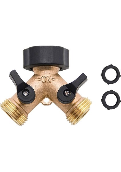 Pirinç 2 Yollu Bahçe Musluk Dişi 3/4 Y Sulama Vanası Su Ayırıcı Hızlı Konektör Bahçe Hortumu Ayırıcı (Yurt Dışından)