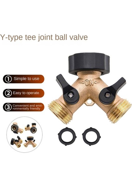 Pirinç 2 Yollu Bahçe Musluk Dişi 3/4 Y Sulama Vanası Su Ayırıcı Hızlı Konektör Bahçe Hortumu Ayırıcı (Yurt Dışından) fiyatları