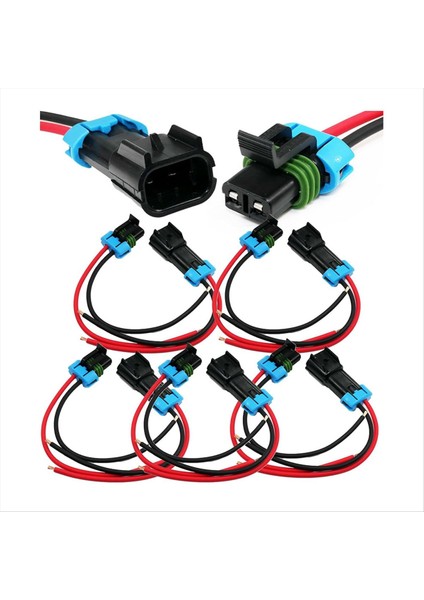 5-Pack Metri-Pack 2 Pimli 30 Amp, 280 Serisi Konektörler Çok Function (Erkek Ila Kadın Pigtail 12GA) (Yurt Dışından)