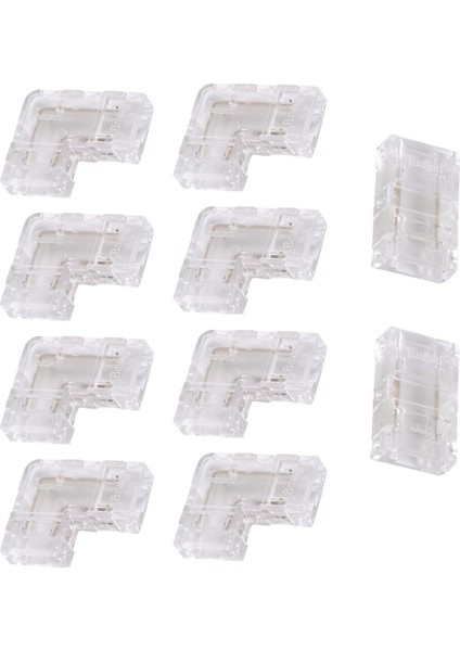 8mm Cob Connector 8pc L-Şekilli/köşe Konnektörü, 10 mm Bant Lambaları Için Değil, Koçanı LED Şerit Işıkları Için 2 Adet Boşluksuz Konektörler (Yurt Dışından) modelleri