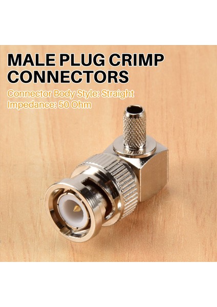 Bnc Erkek Fiş RG58 RG400 RG400 RFC195 Rf Coax Adaptör Konnektörü, Gümüş (Yurt Dışından) indirimleri