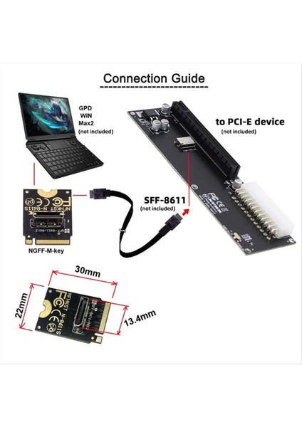 2230 Nvme M.2 Erkek To Oculink SFF-8612 SFF-8611 Pcı-E4.0 67 Pın Nvme U.2 SSD Egpu Için Kadın Dikey Ana Bilgisayar Adaptörü (Yurt Dışından) indirimleri