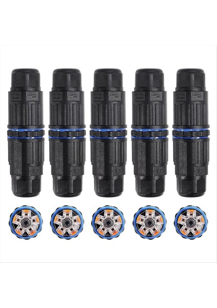 5pcs IP68 Su Geçirmez Kavşak Kutusu, Dış Mekan 5 Pin Kablo Konektörü, 3.5-10 mm Tel Aralığı (Ac 250V, 16A) (Yurt Dışından)