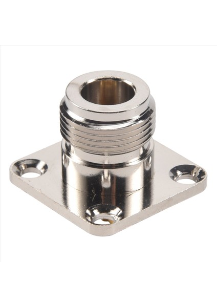N Tip Kadın Jack Rf Coax Konnektörü 4 Delikli Panel Montaj Lehim Kupası, Gümüş (Yurt Dışından)