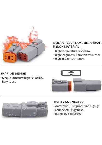 5 Set 2 Pin Dt Konektör Kiti, Su Geçirmez Dt Konnektörü, Boyut 16 Damgalı Kontaklar, Araba, Kamyon, Motosiklet Için Sızdırmazlık Fişleri (Yurt Dışından) fiyatları