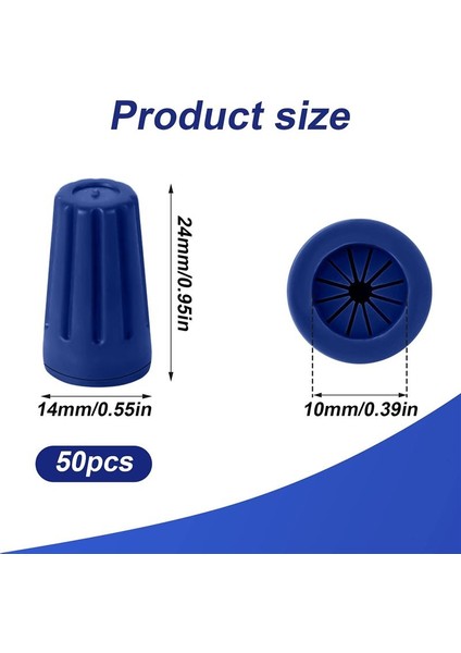 50PCS Su Geçirmez Tel Fındık, Sprinkler LED Manzara Işık Sulama Vanaları Için Dış Mekan Elektrik Tel Konektörleri Mavi (Yurt Dışından) fiyatları