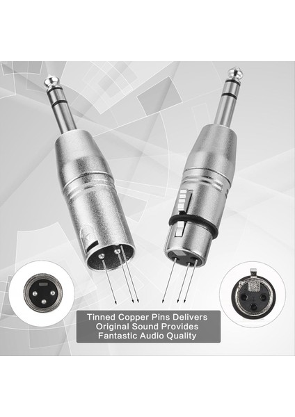 10 Paket Xlr Adaptörü, 5 Adet Erkek Ila Xlr Erkek Adaptörü ve 5 Adet Erkek Ila Xlr Dişi Adaptörü, 1/4 Inç Trs Ila Xlr Konektör (Yurt Dışından) modelleri