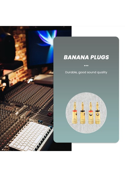 Altın Kaplama Muz Tapaları 2 Kırmızı 2 Siyah 4mm 4 Pcs LL68-4BP1 (Yurt Dışından) fırsatları