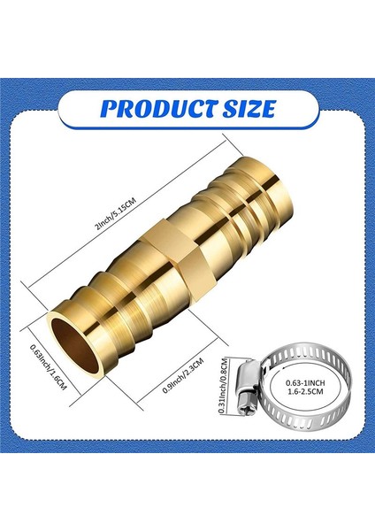 12 Adet Hortum Onarım Konnektörleri Claps Pirinç Bahçe Hortumu Onarım Kiti Takılan Su Hortumu Onarım Kiti Katı Dişi Hortum (Yurt Dışından) fiyatları