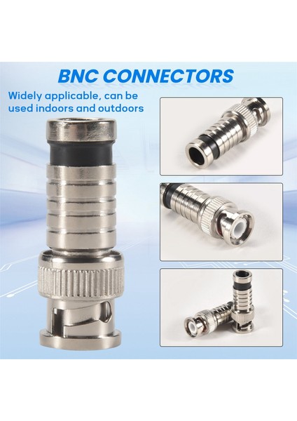 20 Pcs Bnc Sıkıştırma Konnektörü 75 Ohm Kuplör RG58-59 Için Bakır Pim ile Crimper Video Fişi Uzatma Koaksiyel Kablosu (Yurt Dışından) fırsatları