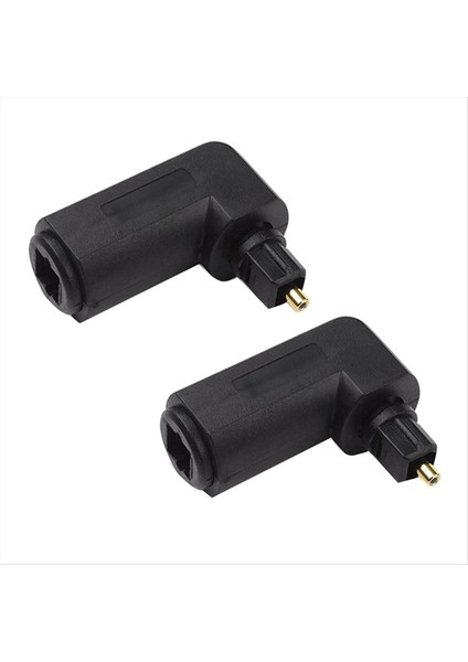 2pcs Dijital Ses Video Kabloları Dijital Optik 90 Derece Ses Kablo Adaptör Erkek - Kadın Sağ Açılı Toslink (Yurt Dışından)
